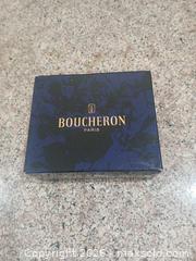 MaxSold Auction: Boucheron Gold-Tone Compact Powder Case, Black/Blue Accent - Las Vegas (Nevada, USA) PARTNER MANAGED Estate Sale Online Auction -  Argent Star Court