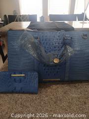 MaxSold Auction: Brahmin Blue Weekender Travel Bag - Embossed Croc Leather - Las Vegas (Nevada, USA) PARTNER MANAGED Estate Sale Online Auction -  Argent Star Court