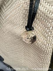 MaxSold Auction: Brahmin Large Croco-Embossed Leather & Straw Tote - Black/Beige - Las Vegas (Nevada, USA) PARTNER MANAGED Estate Sale Online Auction -  Argent Star Court