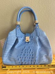 MaxSold Auction: Brahmin Light Blue Croc-Embossed Leather Satchel Tote - Las Vegas (Nevada, USA) PARTNER MANAGED Estate Sale Online Auction -  Argent Star Court