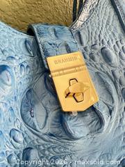 MaxSold Auction: Brahmin Light Blue Croc-Embossed Leather Satchel Tote - Las Vegas (Nevada, USA) PARTNER MANAGED Estate Sale Online Auction -  Argent Star Court