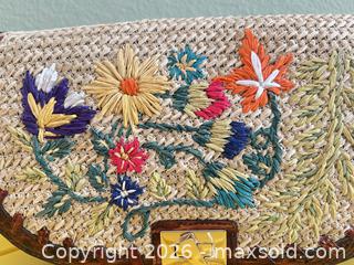 MaxSold Auction: Brahmin Straw & Leather Embroidered Wristlet Clutch - Las Vegas (Nevada, USA) PARTNER MANAGED Estate Sale Online Auction -  Argent Star Court