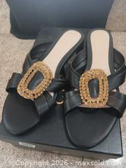 MaxSold Auction: Cecelia New York Women's Black Faux Leather Slide Sandals - Las Vegas (Nevada, USA) PARTNER MANAGED Estate Sale Online Auction -  Argent Star Court