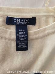 MaxSold Auction: Chaps Long Sleeve Regular Fit Shirt, Large, Cream & Navy - Las Vegas (Nevada, USA) PARTNER MANAGED Estate Sale Online Auction -  Argent Star Court