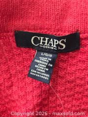 MaxSold Auction: Chaps Red Cotton Blend Sweater Size L - Las Vegas (Nevada, USA) PARTNER MANAGED Estate Sale Online Auction -  Argent Star Court
