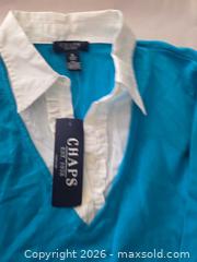 MaxSold Auction: Chaps Women's M Turquoise Layered-Look Pullover with Shirt Collar - Las Vegas (Nevada, USA) PARTNER MANAGED Estate Sale Online Auction -  Argent Star Court