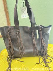MaxSold Auction: Claudia Firenze Genuine Leather Brown Fringe Tote - Made in Italy - Las Vegas (Nevada, USA) PARTNER MANAGED Estate Sale Online Auction -  Argent Star Court