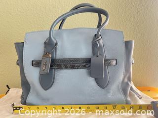 MaxSold Auction: Coach Large Light Blue Satchel, Pebbled & Smooth Leather - Las Vegas (Nevada, USA) PARTNER MANAGED Estate Sale Online Auction -  Argent Star Court