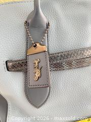 MaxSold Auction: Coach Large Light Blue Satchel, Pebbled & Smooth Leather - Las Vegas (Nevada, USA) PARTNER MANAGED Estate Sale Online Auction -  Argent Star Court