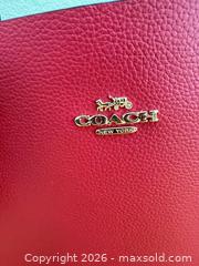 MaxSold Auction: Coach Pebbled Leather Tote Bag & Matching Wallet, Red/Burgundy - Las Vegas (Nevada, USA) PARTNER MANAGED Estate Sale Online Auction -  Argent Star Court