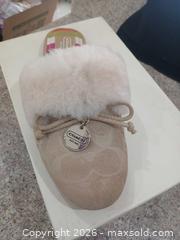 MaxSold Auction: Coach Sand Suede Shearling-Lined Slipper / Mule, Size 7 - Las Vegas (Nevada, USA) PARTNER MANAGED Estate Sale Online Auction -  Argent Star Court