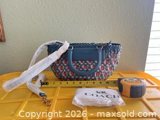 MaxSold Auction: Coach Small Woven Leather Handbag, Blue/Tan/Red - Las Vegas (Nevada, USA) PARTNER MANAGED Estate Sale Online Auction -  Argent Star Court