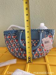 MaxSold Auction: Coach Small Woven Leather Handbag, Blue/Tan/Red - Las Vegas (Nevada, USA) PARTNER MANAGED Estate Sale Online Auction -  Argent Star Court