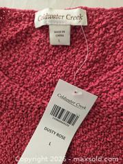 MaxSold Auction: Coldwater Creek Dusty Rose Knit Sweater, Size L - Las Vegas (Nevada, USA) PARTNER MANAGED Estate Sale Online Auction -  Argent Star Court