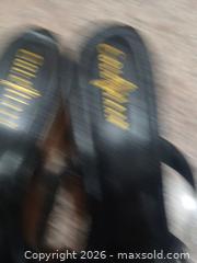 MaxSold Auction: Cole Haan Black Patent Leather Wedge Sandals Size US 7 - Las Vegas (Nevada, USA) PARTNER MANAGED Estate Sale Online Auction -  Argent Star Court