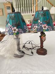 MaxSold Auction: Dale Tiffany Pair of Tiffany Stained Glass Table Lamps - Las Vegas (Nevada, USA) PARTNER MANAGED Estate Sale Online Auction -  Argent Star Court