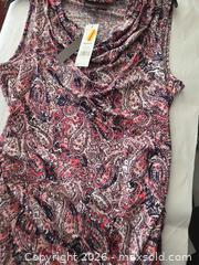 MaxSold Auction: Dana Buchman Paisley Sleeveless Tunic, Size L - Las Vegas (Nevada, USA) PARTNER MANAGED Estate Sale Online Auction -  Argent Star Court