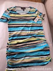 MaxSold Auction: Dana Buchman Women's Striped Rayon Blouse, Size M - Las Vegas (Nevada, USA) PARTNER MANAGED Estate Sale Online Auction -  Argent Star Court