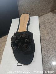MaxSold Auction: Donald J Pliner Black Satin-Like Beaded Slide Sandals / Mules - Las Vegas (Nevada, USA) PARTNER MANAGED Estate Sale Online Auction -  Argent Star Court