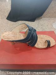 MaxSold Auction: Donald J Pliner Size 7M Navy Tan Cork Suede Sandals - Las Vegas (Nevada, USA) PARTNER MANAGED Estate Sale Online Auction -  Argent Star Court