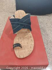 MaxSold Auction: Donald J Pliner Size 7M Navy Tan Cork Suede Sandals - Las Vegas (Nevada, USA) PARTNER MANAGED Estate Sale Online Auction -  Argent Star Court