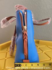 MaxSold Auction: Dooney & Bourke Blue Leather Satchel Tote with Brown Trim - Las Vegas (Nevada, USA) PARTNER MANAGED Estate Sale Online Auction -  Argent Star Court