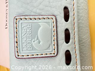MaxSold Auction: Dooney & Bourke Light Blue Leather Wallet with Brown Trim - Las Vegas (Nevada, USA) PARTNER MANAGED Estate Sale Online Auction -  Argent Star Court