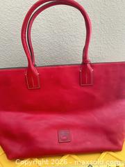 MaxSold Auction: Dooney & Bourke Red Leather Large Tote - Las Vegas (Nevada, USA) PARTNER MANAGED Estate Sale Online Auction -  Argent Star Court