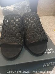 MaxSold Auction: Eileen Fisher Black Woven Nubuck Slide Mule, Size 7 - Las Vegas (Nevada, USA) PARTNER MANAGED Estate Sale Online Auction -  Argent Star Court