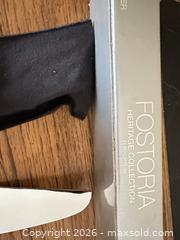 MaxSold Auction: Fostoria Cake Server with Original Box and Protective Pouch - Las Vegas (Nevada, USA) PARTNER MANAGED Estate Sale Online Auction -  Argent Star Court