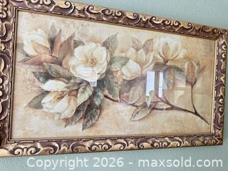 MaxSold Auction: Framed Floral Landscape Wall Art with Gold Frame - Las Vegas (Nevada, USA) PARTNER MANAGED Estate Sale Online Auction -  Argent Star Court