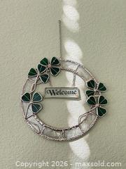 MaxSold Auction: Green/Clear Glass and Metal Clover Welcome Wall Hanging - Las Vegas (Nevada, USA) PARTNER MANAGED Estate Sale Online Auction -  Argent Star Court