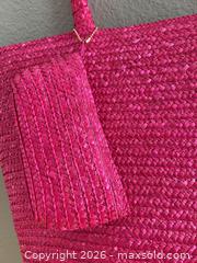 MaxSold Auction: Hot Pink Oversized Woven Straw Tote Bag - Las Vegas (Nevada, USA) PARTNER MANAGED Estate Sale Online Auction -  Argent Star Court