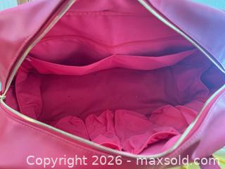 MaxSold Auction: Joy & Iman Red Large Faux Leather Weekender Duffel Bag - Las Vegas (Nevada, USA) PARTNER MANAGED Estate Sale Online Auction -  Argent Star Court