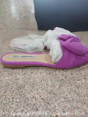 MaxSold Auction: Karl Lagerfeld Fuchsia/Magenta Grosgrain Slide Mule, US 7 - Las Vegas (Nevada, USA) PARTNER MANAGED Estate Sale Online Auction -  Argent Star Court