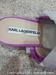 MaxSold Auction: Karl Lagerfeld Purple/Magenta Open Toe Flats with Gold Chain - Las Vegas (Nevada, USA) PARTNER MANAGED Estate Sale Online Auction -  Argent Star Court