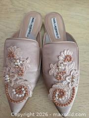 MaxSold Auction: Karl Lagerfeld Rose Gold Satin Slip-On Pointed Toe US 7 1/2 - Las Vegas (Nevada, USA) PARTNER MANAGED Estate Sale Online Auction -  Argent Star Court