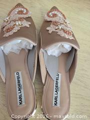 MaxSold Auction: Karl Lagerfeld Rose Gold Satin Slip-On Pointed Toe US 7 1/2 - Las Vegas (Nevada, USA) PARTNER MANAGED Estate Sale Online Auction -  Argent Star Court