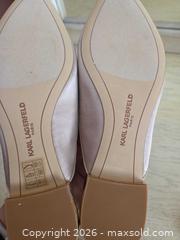 MaxSold Auction: Karl Lagerfeld Rose Gold Satin Slip-On Pointed Toe US 7 1/2 - Las Vegas (Nevada, USA) PARTNER MANAGED Estate Sale Online Auction -  Argent Star Court