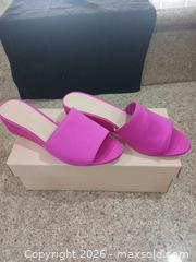 MaxSold Auction: Loeffler Randall Satin Slide Sandals, Size 7.5, Hot Pink - Las Vegas (Nevada, USA) PARTNER MANAGED Estate Sale Online Auction -  Argent Star Court