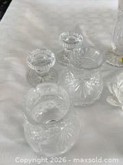 MaxSold Auction: Lot of 5 Clear Crystal Vases & Candle/Tea Light Holders - Las Vegas (Nevada, USA) PARTNER MANAGED Estate Sale Online Auction -  Argent Star Court