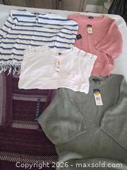 MaxSold Auction: Lot of 5 Size M Sweaters & Lace-Trim T-Shirts - Las Vegas (Nevada, USA) PARTNER MANAGED Estate Sale Online Auction -  Argent Star Court