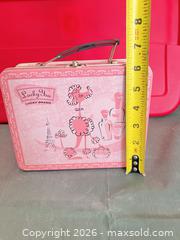 MaxSold Auction: Lucky Brand Pink & White Metal Lunchbox / Tin Box - Las Vegas (Nevada, USA) PARTNER MANAGED Estate Sale Online Auction -  Argent Star Court