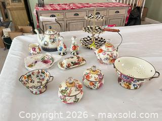 MaxSold Auction: Mackenzie-Childs Assorted Ceramic Table & Serving Piece - Las Vegas (Nevada, USA) PARTNER MANAGED Estate Sale Online Auction -  Argent Star Court