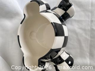 MaxSold Auction: Mackenzie-Childs Black & White Checkerboard Ceramic Cookie Jar - Las Vegas (Nevada, USA) PARTNER MANAGED Estate Sale Online Auction -  Argent Star Court