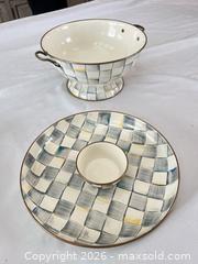 MaxSold Auction: MacKenzie-Childs Sterling Check Ceramic & Porcelain Serveware - Las Vegas (Nevada, USA) PARTNER MANAGED Estate Sale Online Auction -  Argent Star Court