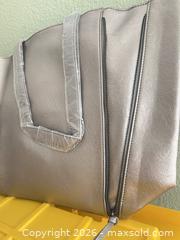 MaxSold Auction: Neiman Marcus Silver Metallic Faux Leather Tote Bag - Las Vegas (Nevada, USA) PARTNER MANAGED Estate Sale Online Auction -  Argent Star Court