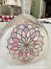 MaxSold Auction: Pair of Vintage Glass Decanters with Stoppers, Gold & Pink Trim - Las Vegas (Nevada, USA) PARTNER MANAGED Estate Sale Online Auction -  Argent Star Court