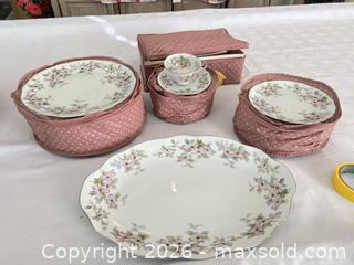 MaxSold Auction: Porcelain Pink & Blue Floral China Tea Set with Large Platter - Las Vegas (Nevada, USA) PARTNER MANAGED Estate Sale Online Auction -  Argent Star Court