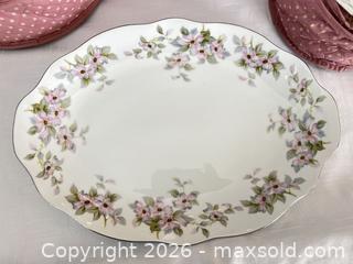 MaxSold Auction: Porcelain Pink & Blue Floral China Tea Set with Large Platter - Las Vegas (Nevada, USA) PARTNER MANAGED Estate Sale Online Auction -  Argent Star Court